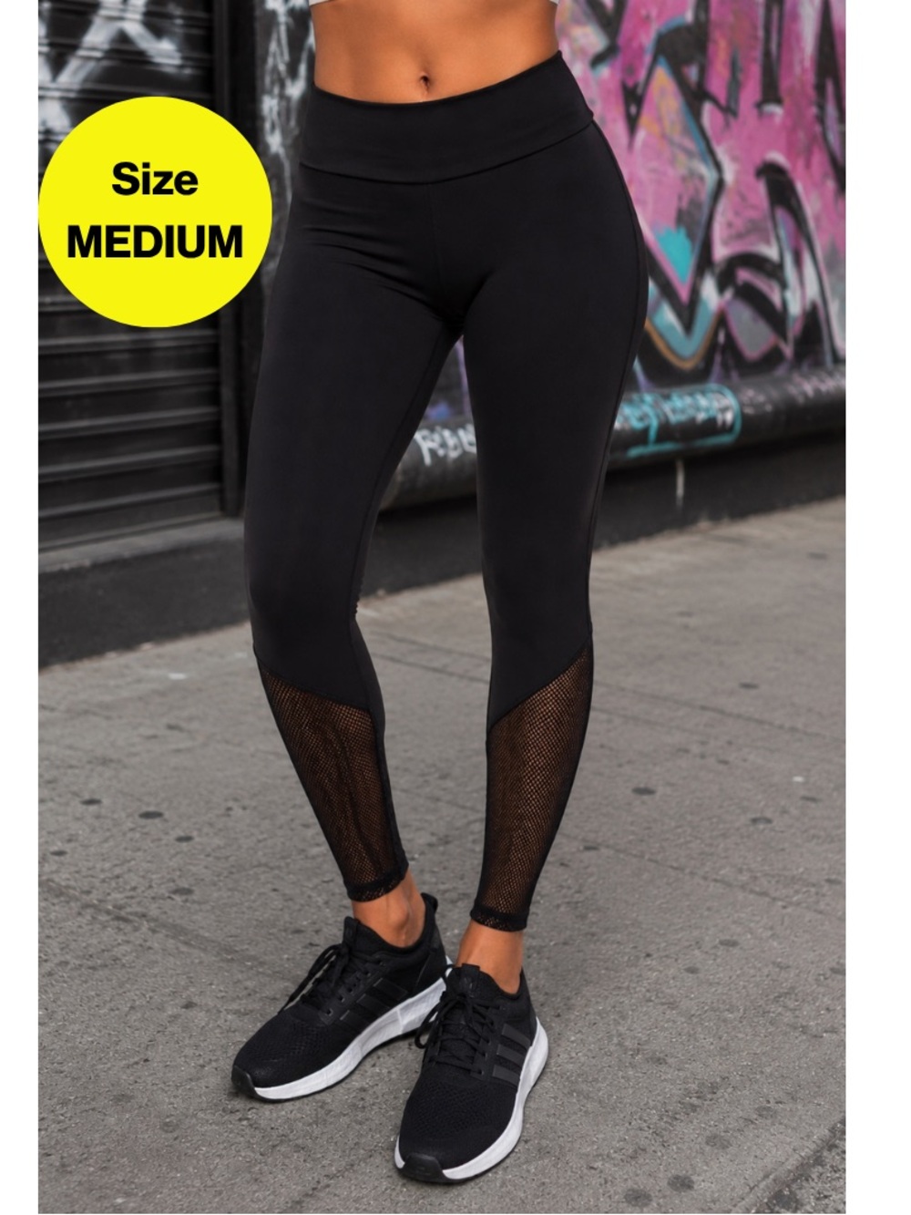 2/for $20 🖤 SEXY Mesh Bozzolo Black High-Rise Sheer Leggings (Women’s Medium)